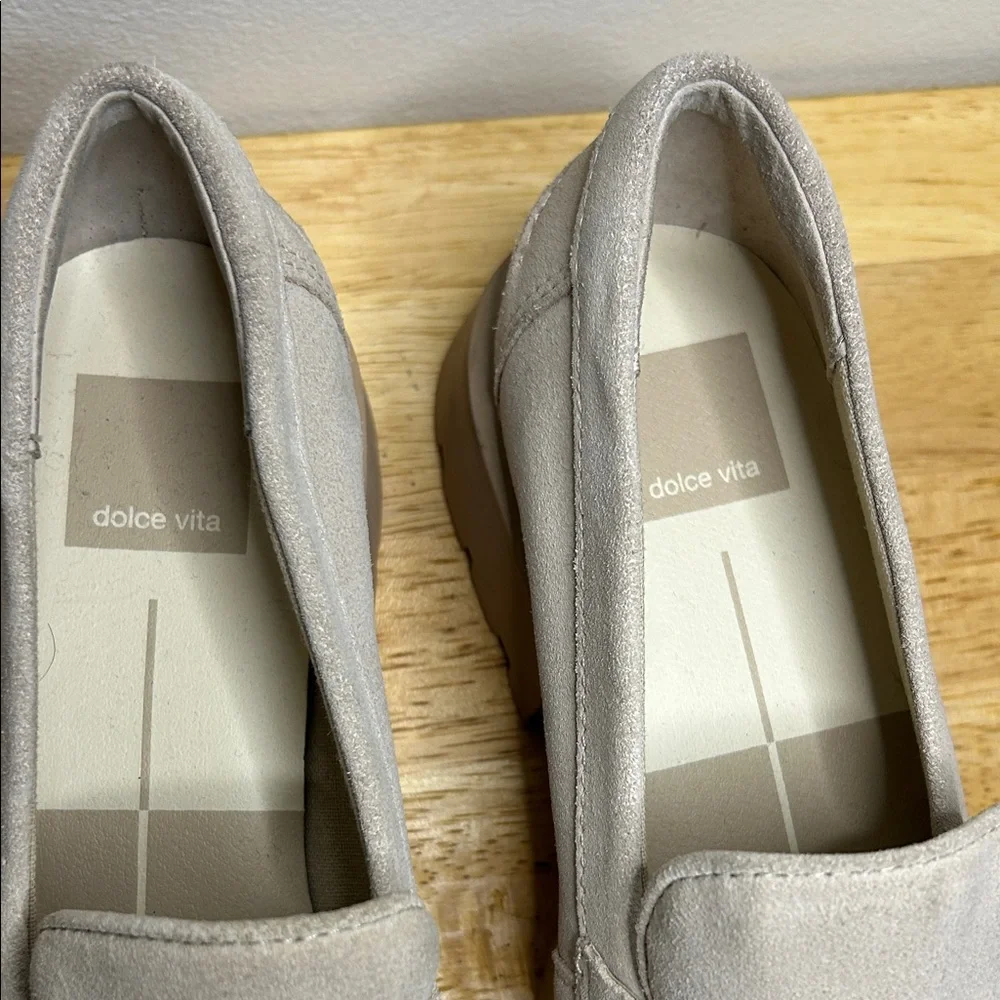 Dolce Vita Cream- Size 6.5 Suede Loafers - Picture 2 of 10